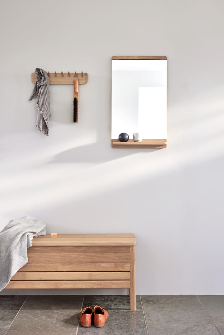 Rim ウォールミラー 40x68 cm, White oak Form & Refine