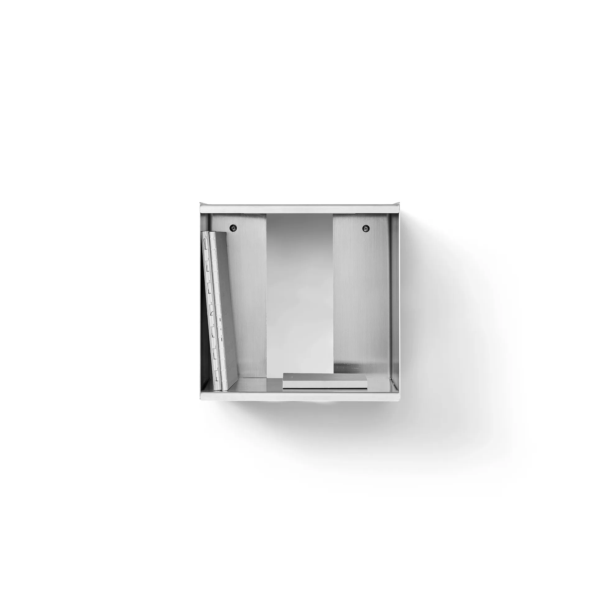 Taper Cube Box ウォールシェルフ, Stainless steel, 34x35 cm Form & Refine