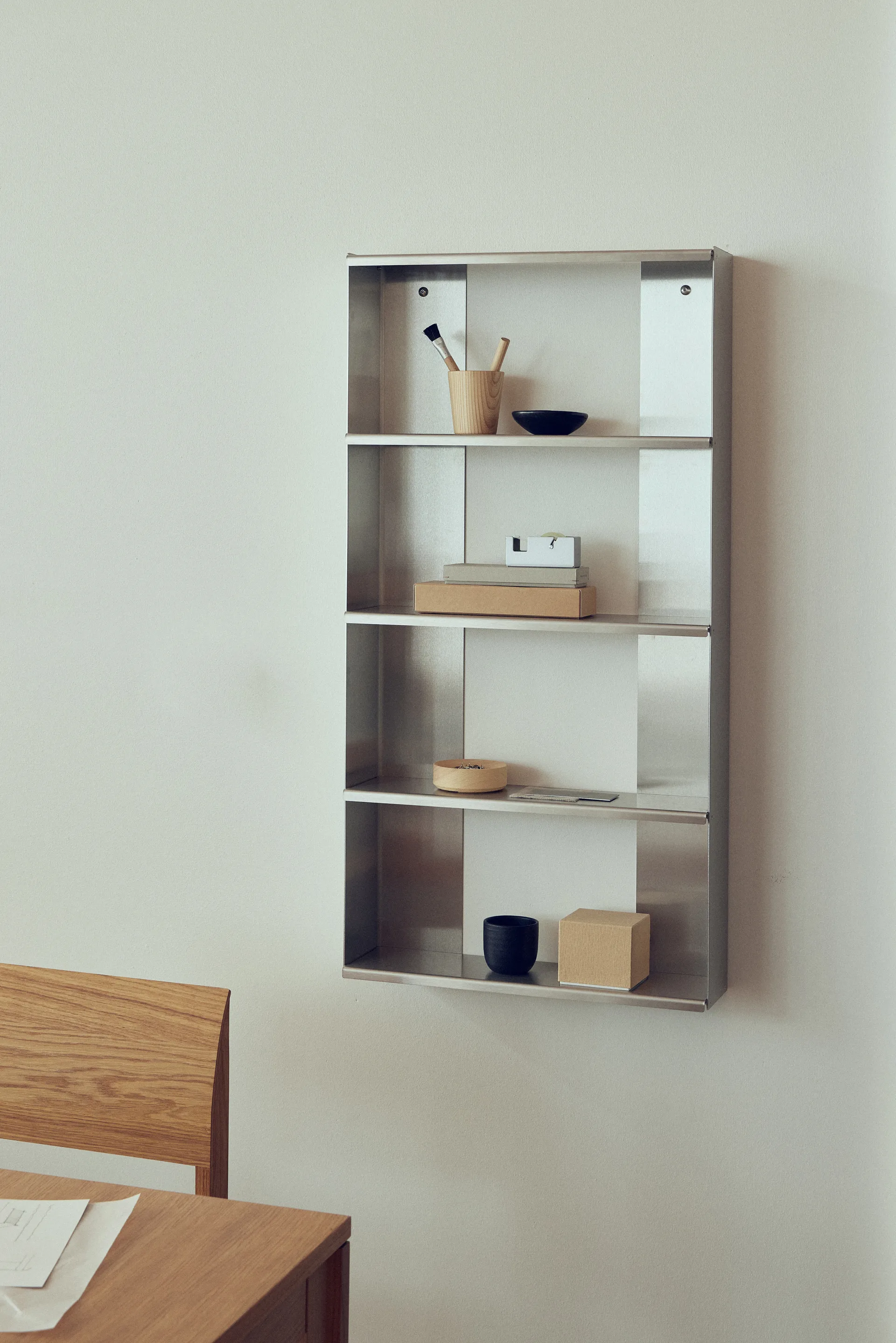 Taper ウォールシェルフ, Stainless steel, 50x98 cm Form & Refine