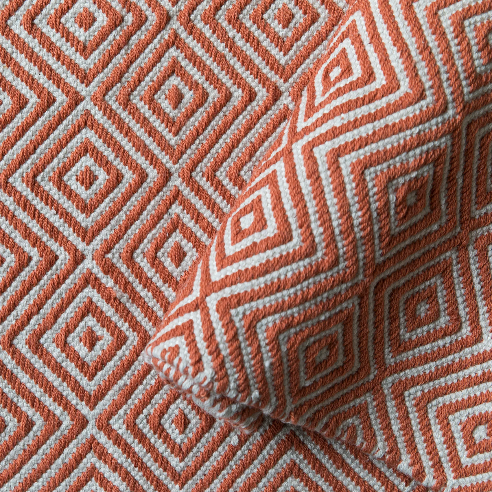 ダイアモンド ラグ  170x230 cm, Burnt orange Formgatan | フォームガタン