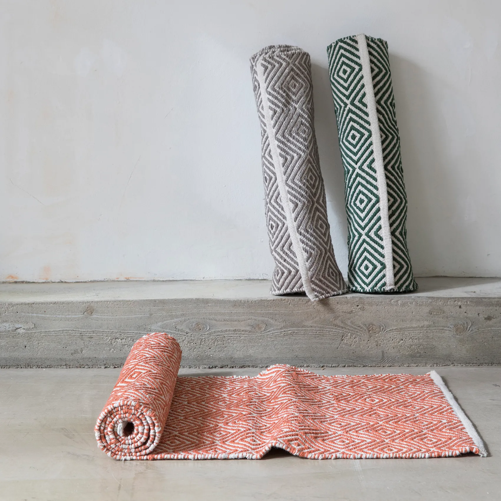 ダイアモンド ラグ  70x200 cm, Burnt orange Formgatan | フォームガタン