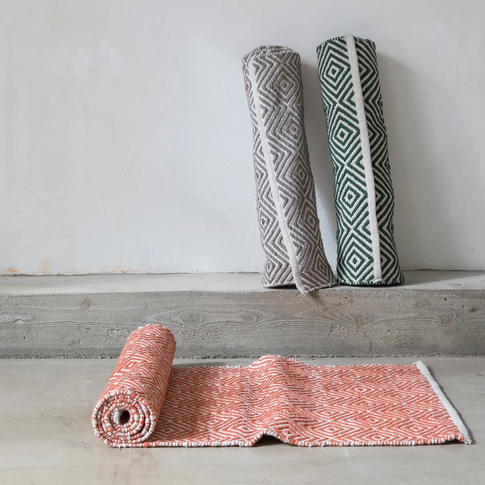 ダイアモンド ラグ  70x200 cm, Green Formgatan | フォームガタン