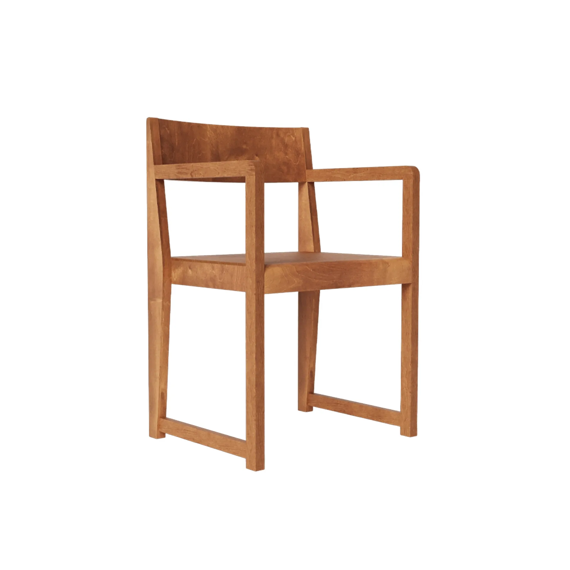 Armrest Chair 01 アームチェア, Dark brown birch FRAMA