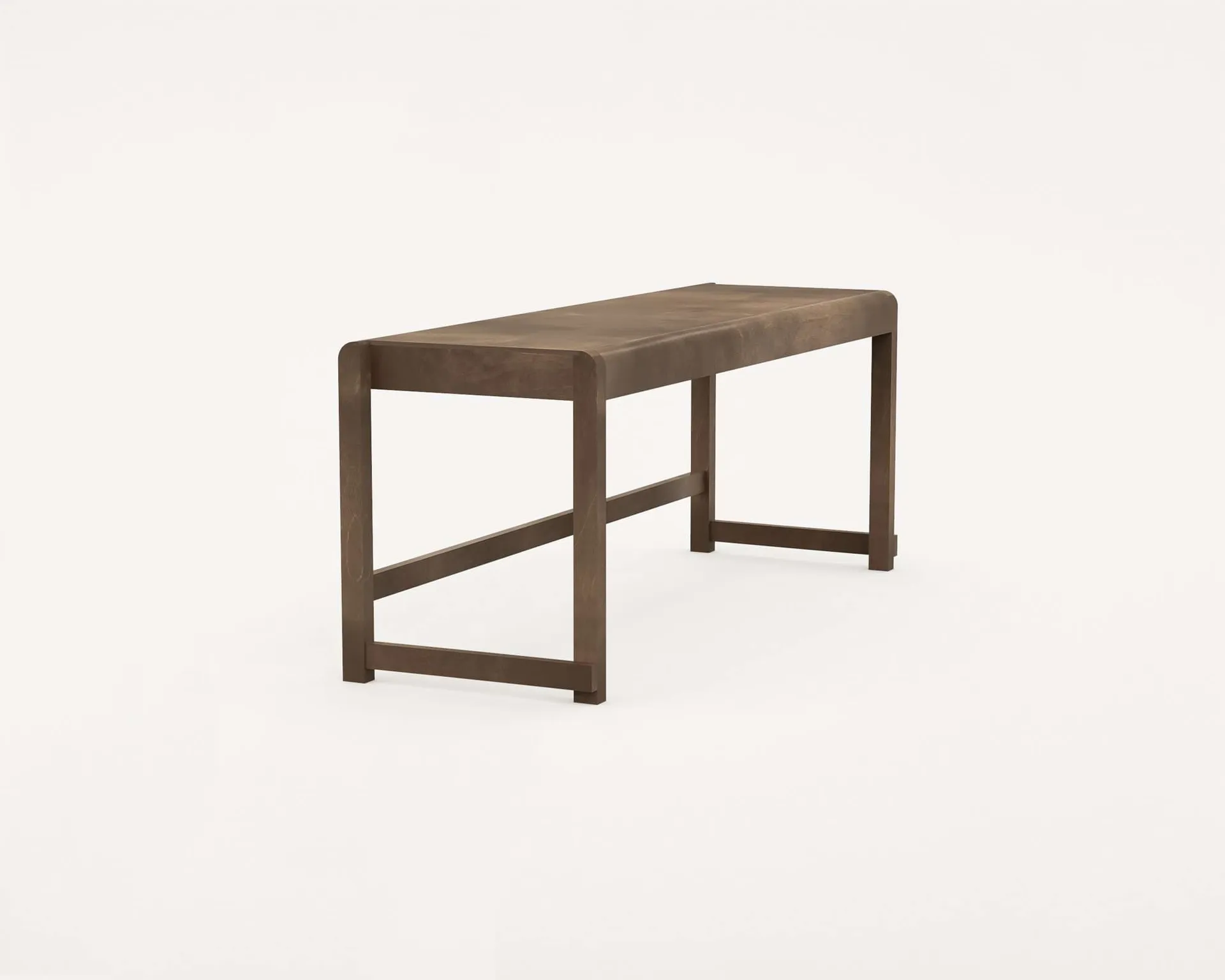 Bench 01 ベンチ, Dark brown birch, 114,6x37x46 cm FRAMA