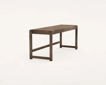 Bench 01 ベンチ - Dark brown birch, 114,6x37x46 cm - FRAMA
