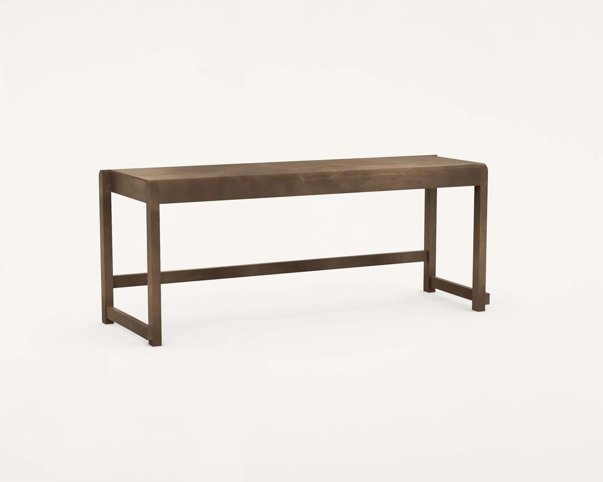 Bench 01 ベンチ, Dark brown birch, 114,6x37x46 cm FRAMA