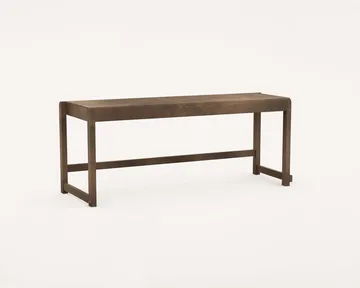 Bench 01 ベンチ - Dark brown birch, 114,6x37x46 cm - FRAMA