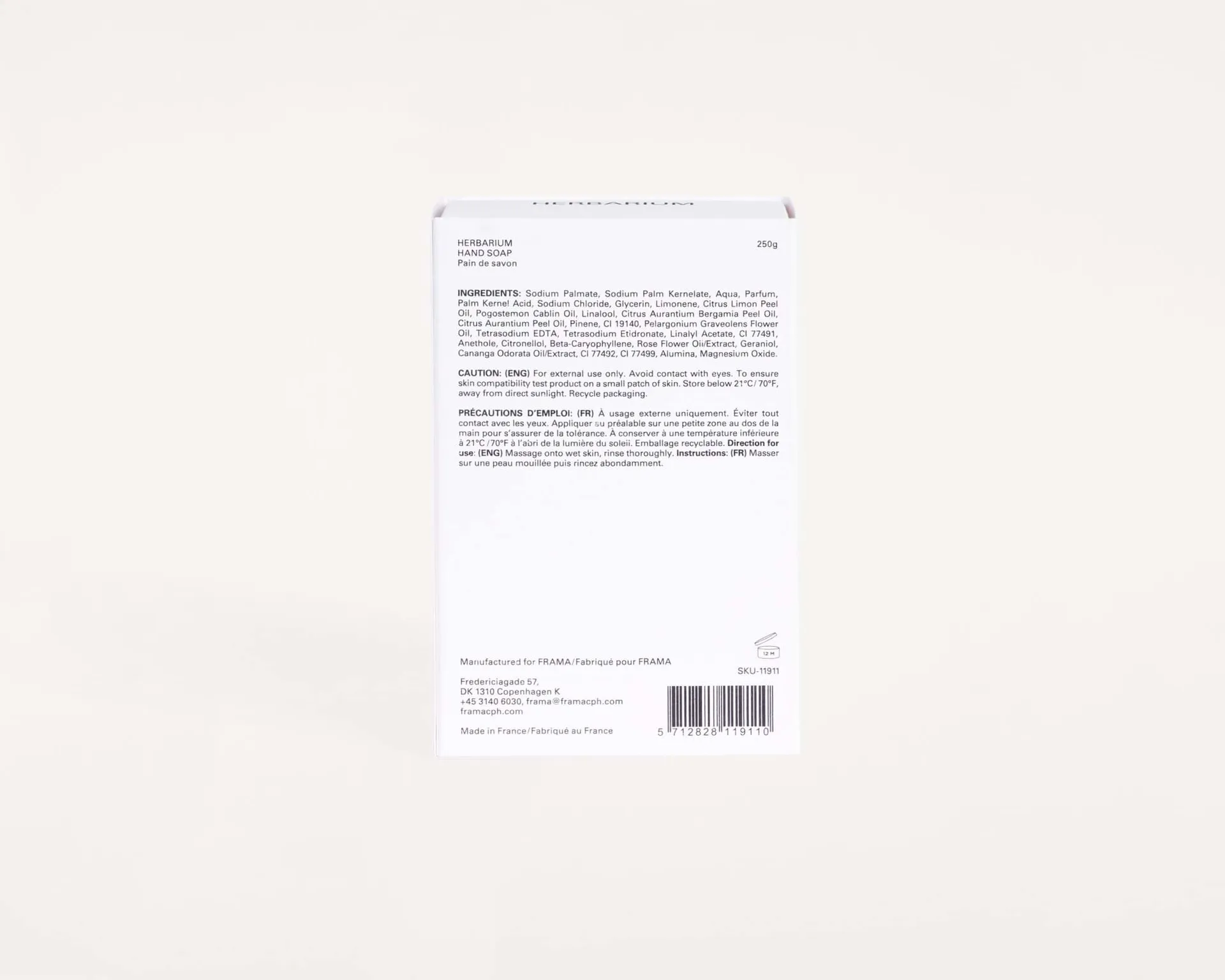 FRAMA 固形石鹸 250 g, Herbarium FRAMA