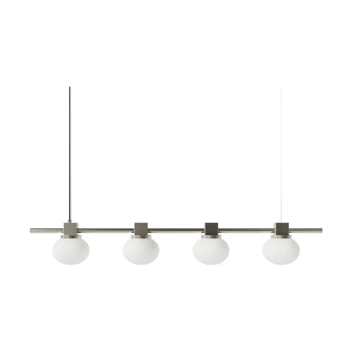 Ovoid Pendant Light Quadruple pendel - Stainless steel, opal glass - FRAMA