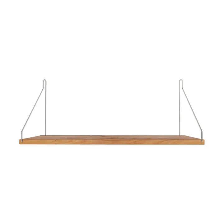 Single Shelf vägghylla - Oak-stainless steel, 60x27 cm - FRAMA