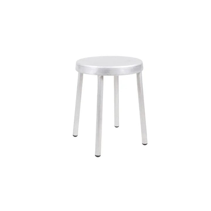 Tasca ラウンドスツール - Aluminium, H: 46 cm - FRAMA