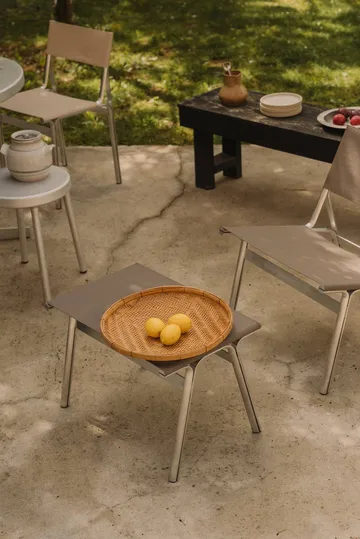 Union スツール - Aluminium-Sandstone Linen, H: 40,6 cm - FRAMA