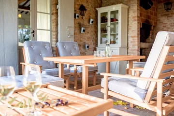 49 トロリーテーブル - Redwood, 48x45 cm - Fri Form