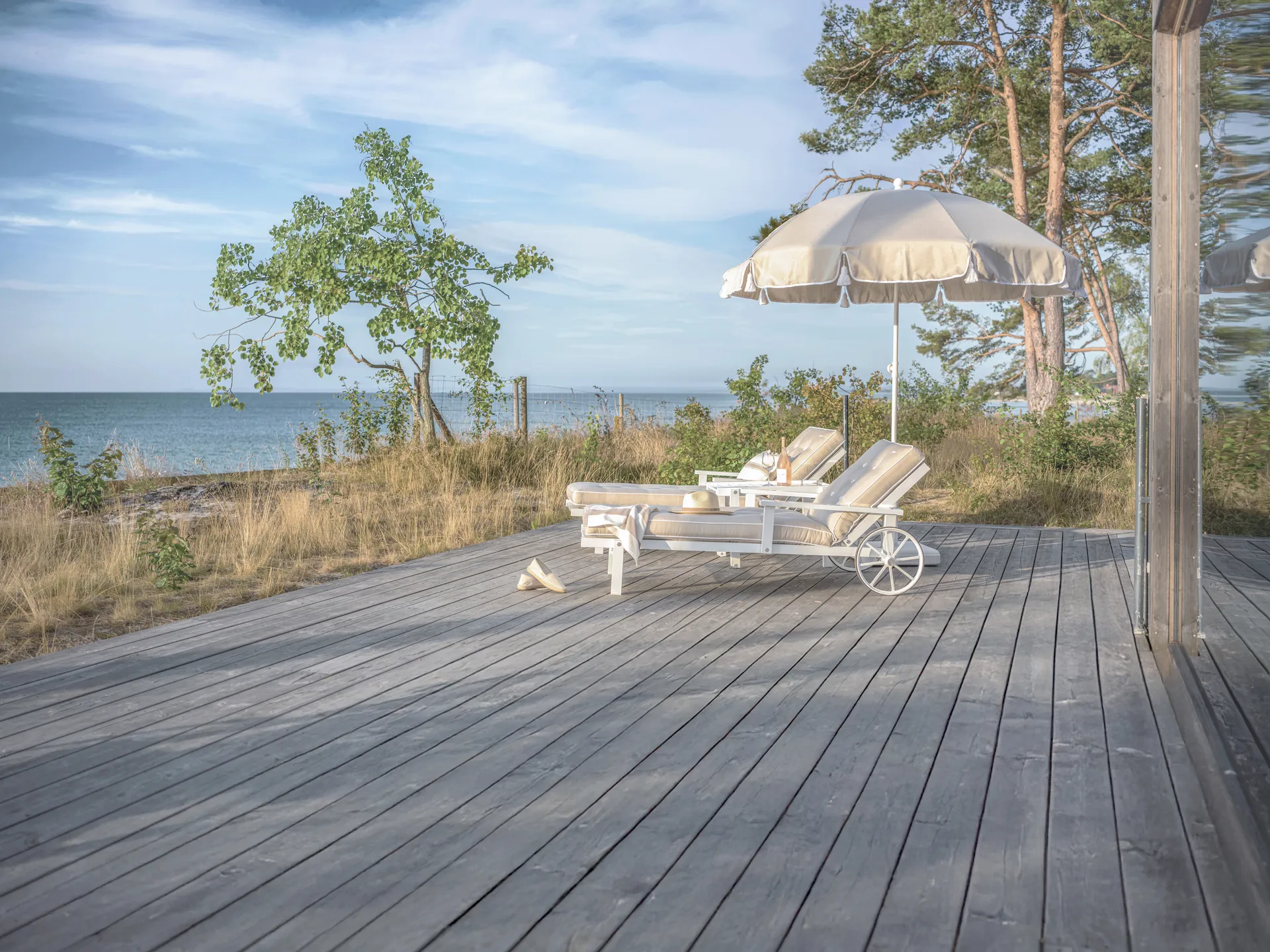 90 パラソル, Beige, Ø220 cm Fri Form