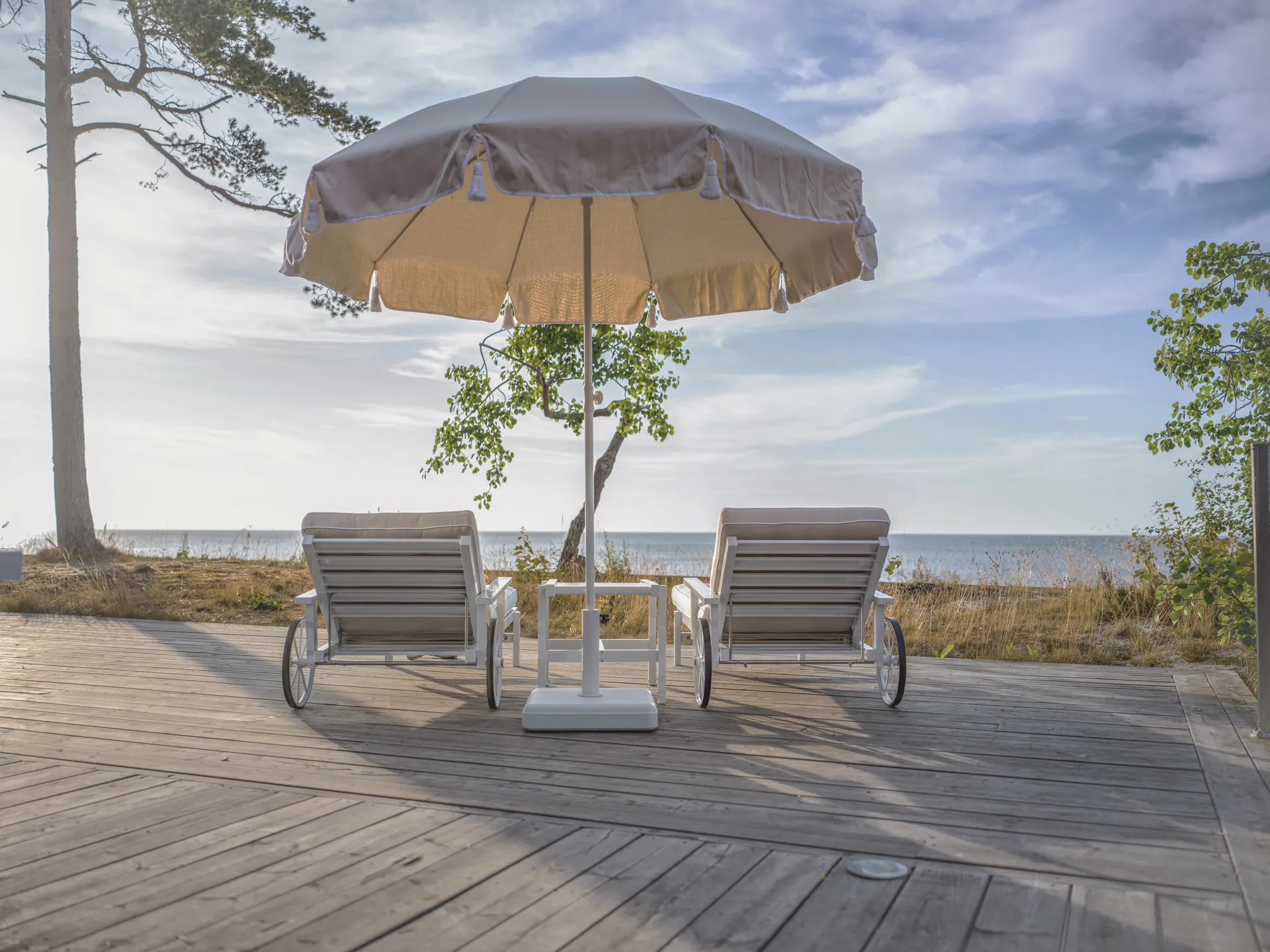 90 パラソル, Beige, Ø220 cm Fri Form