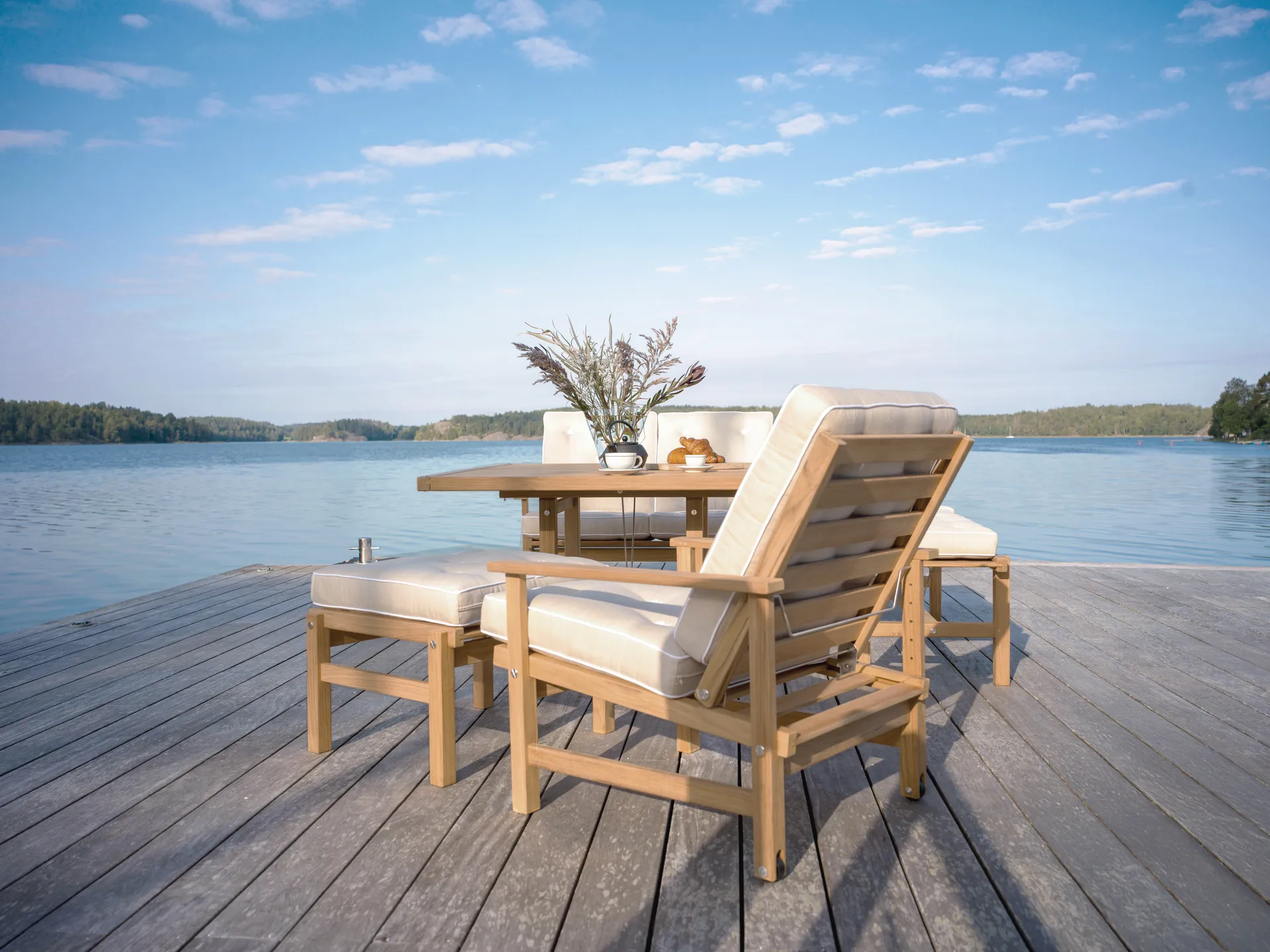 92 オットマン, Teak Fri Form