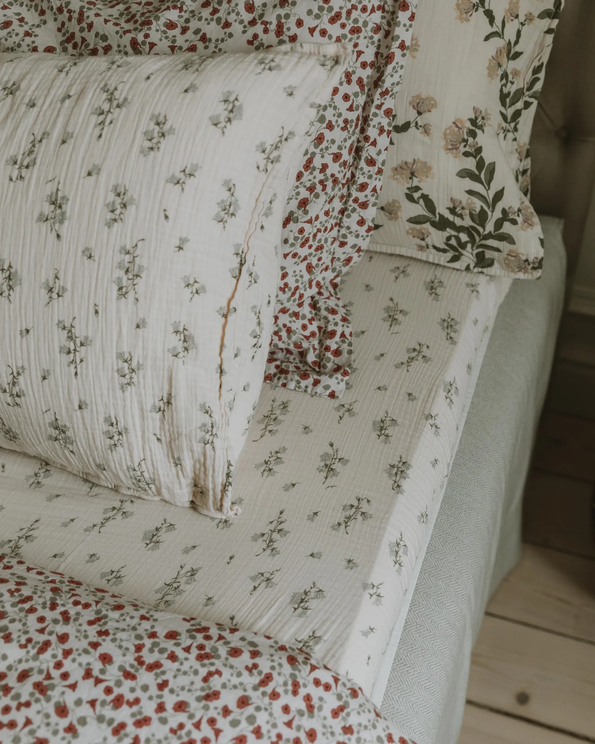 Bluebell Muslin ベッドシーツ, 90x200x30 cm Garbo&Friends