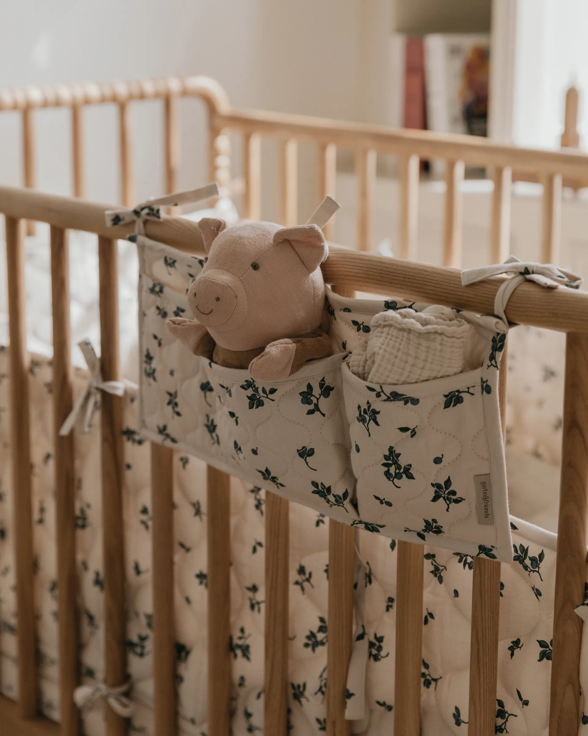 Blueberry サテン キルトベッドポケット, 18x43 cm Garbo&Friends