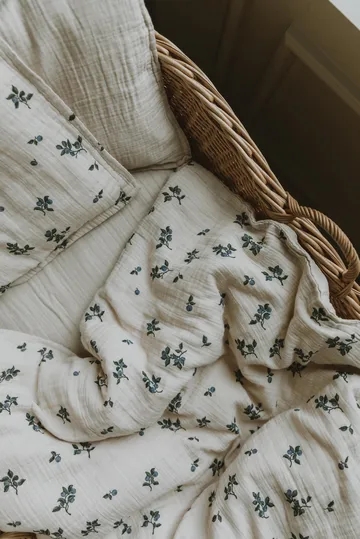 Blueberry Muslin ベッドセット baby - 70x80 cm/28x35 cm - Garbo&Friends