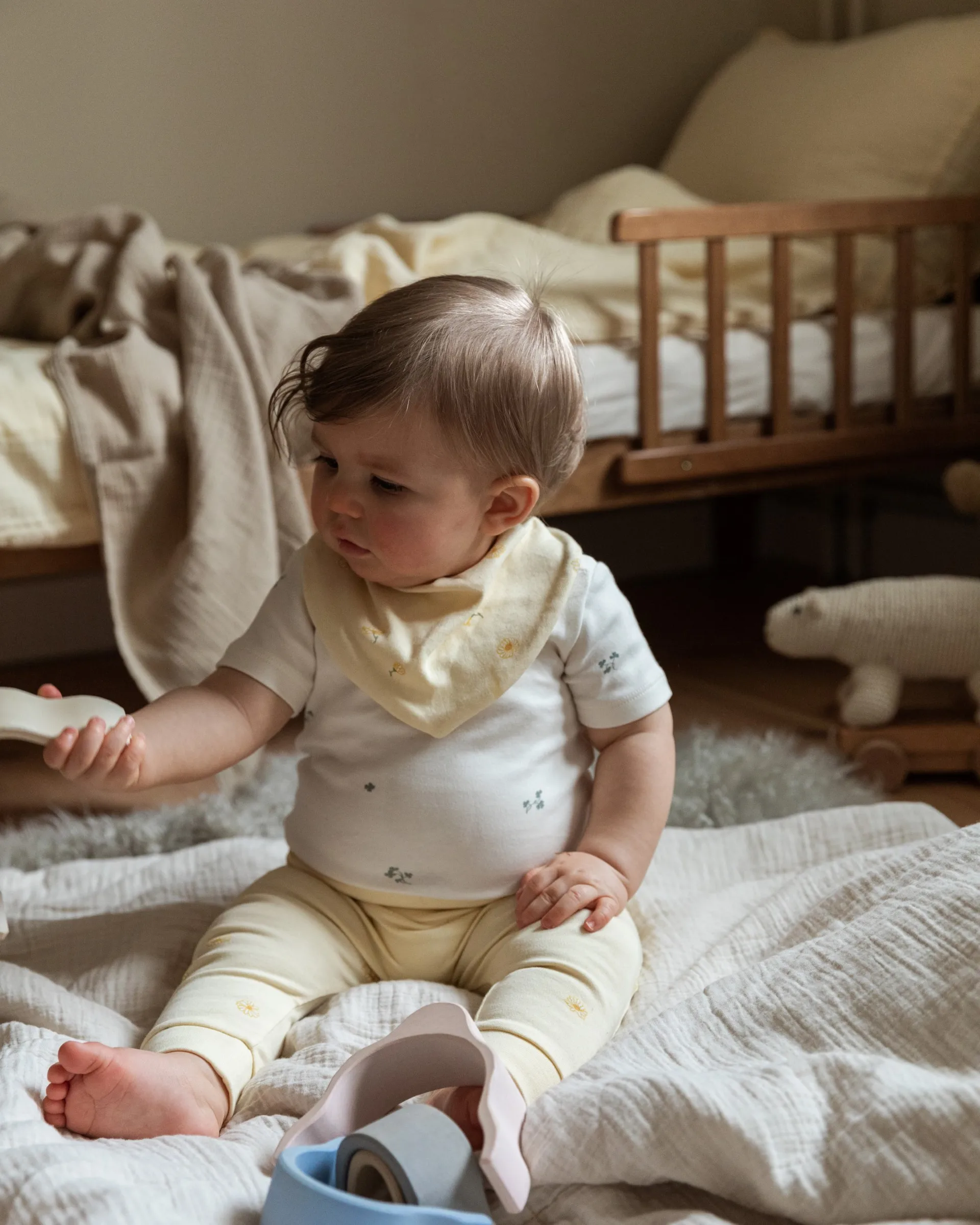 Eggshell Muslin パッド入り ブランケット, 100x140 cm Garbo&Friends