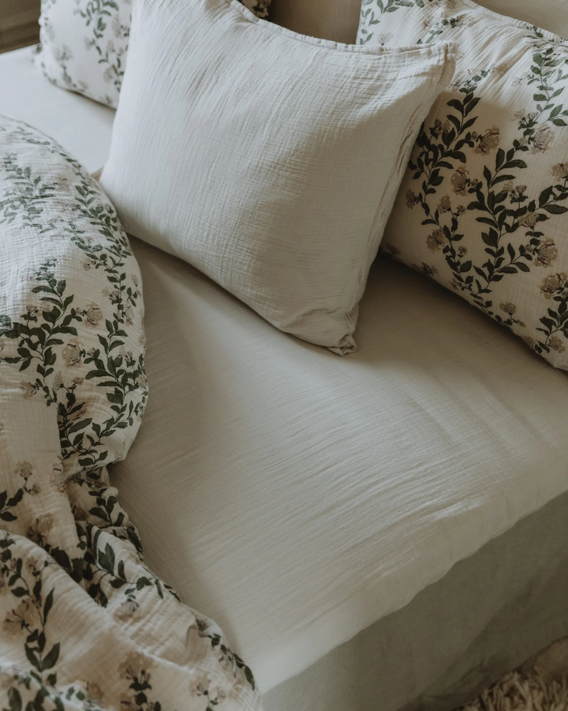 Eggshell Muslin ベッドシーツ, 180x200x30 cm Garbo&Friends