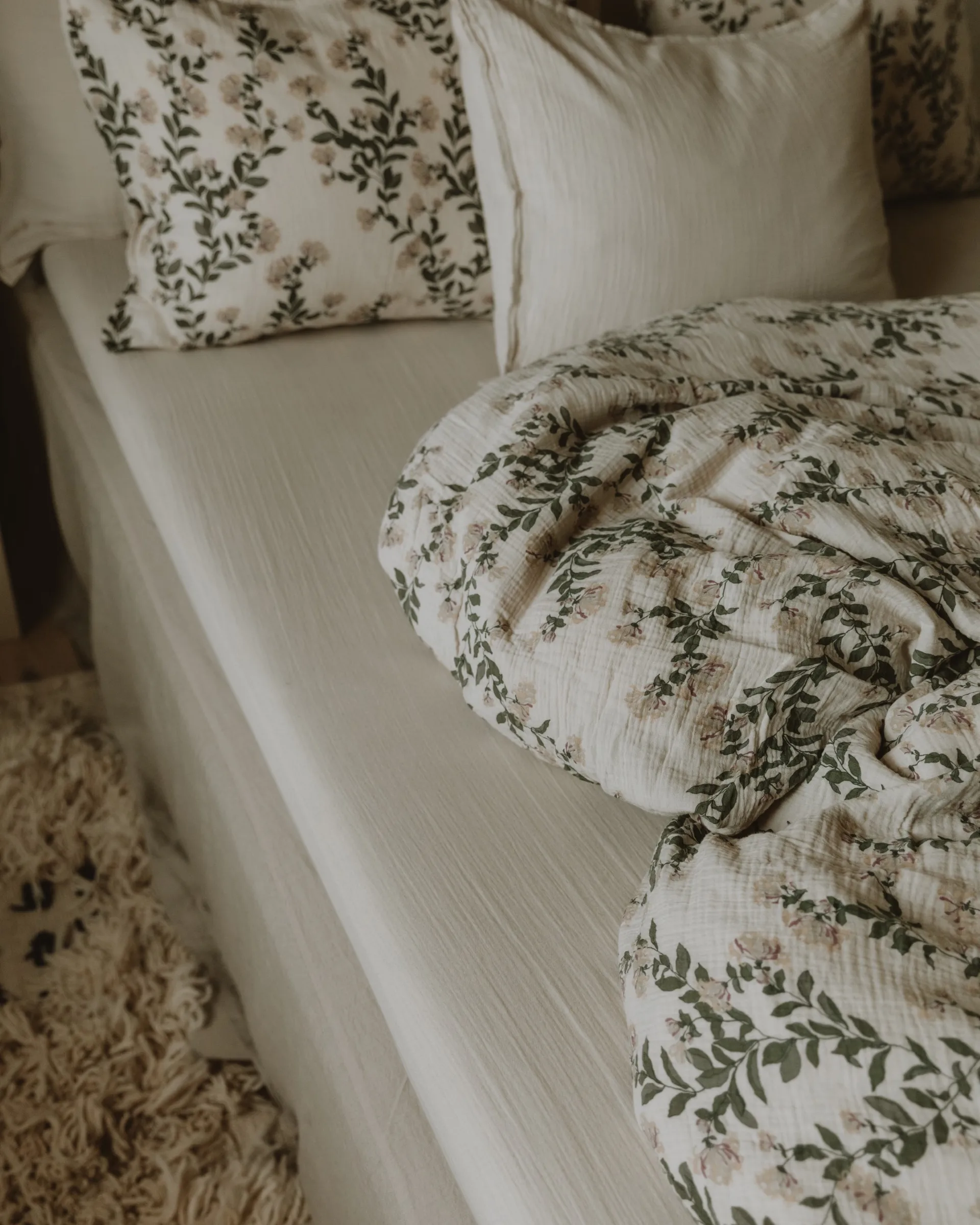 Eggshell Muslin ベッドシーツ, 180x200x30 cm Garbo&Friends