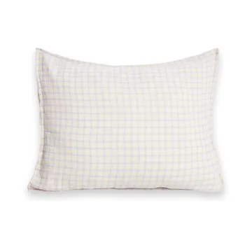 Gingham Sky Blue Muslin 枕カバー - 50x75 cm - Garbo&Friends