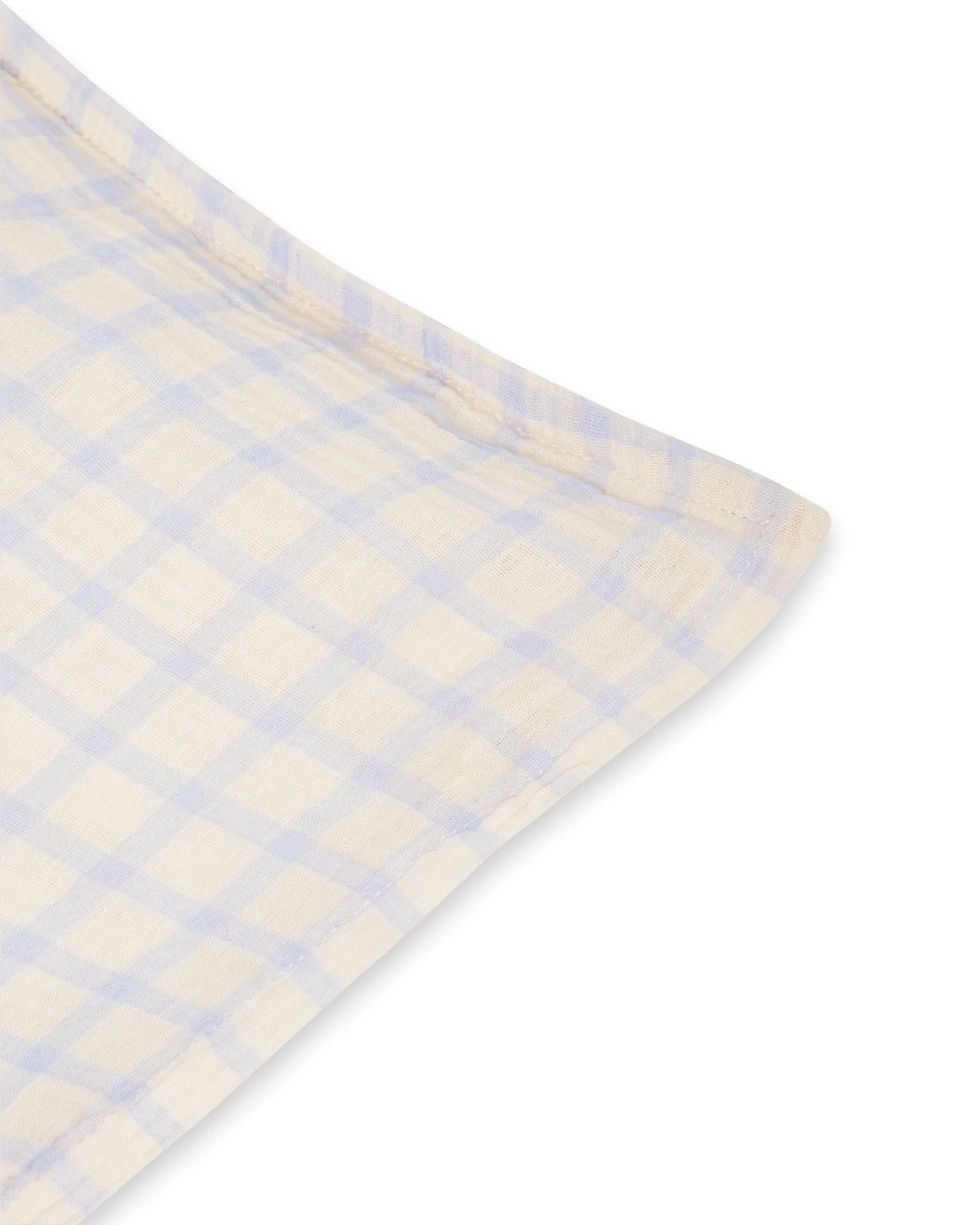 Gingham Sky Blue Muslin 枕カバー, 50x75 cm Garbo&Friends