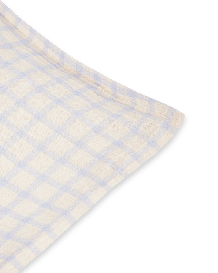 Gingham Sky Blue Muslin 枕カバー, 50x75 cm Garbo&Friends