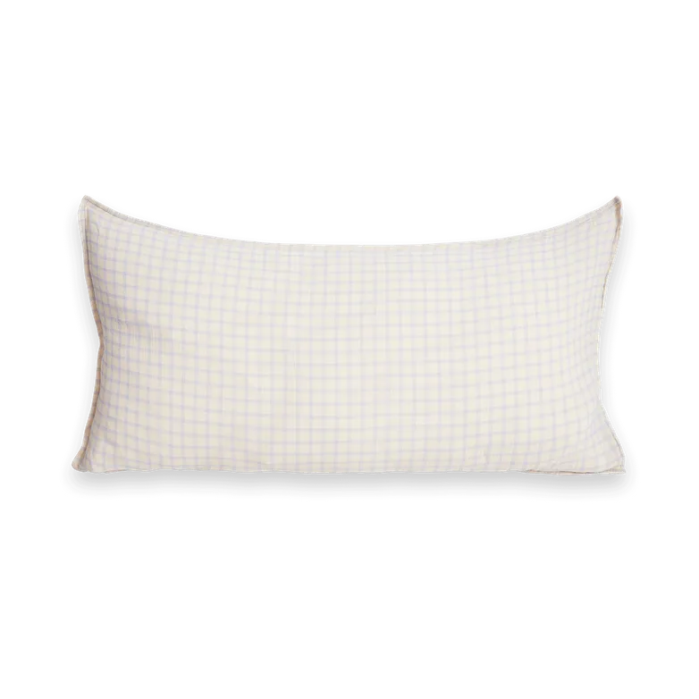 Gingham Sky Blue Muslin 枕カバー, 50x90 cm Garbo&Friends