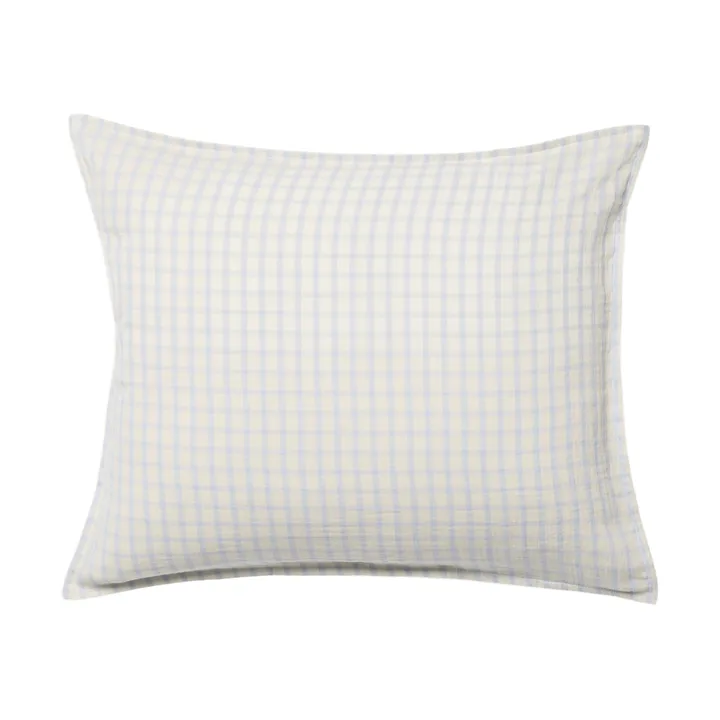 Gingham Sky Blue Muslin 枕カバー - Sky 80x80 cm - Garbo&Friends