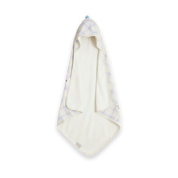Gingham Sorrel Blue Terry フードタオル - 80x80 cm - Garbo&Friends