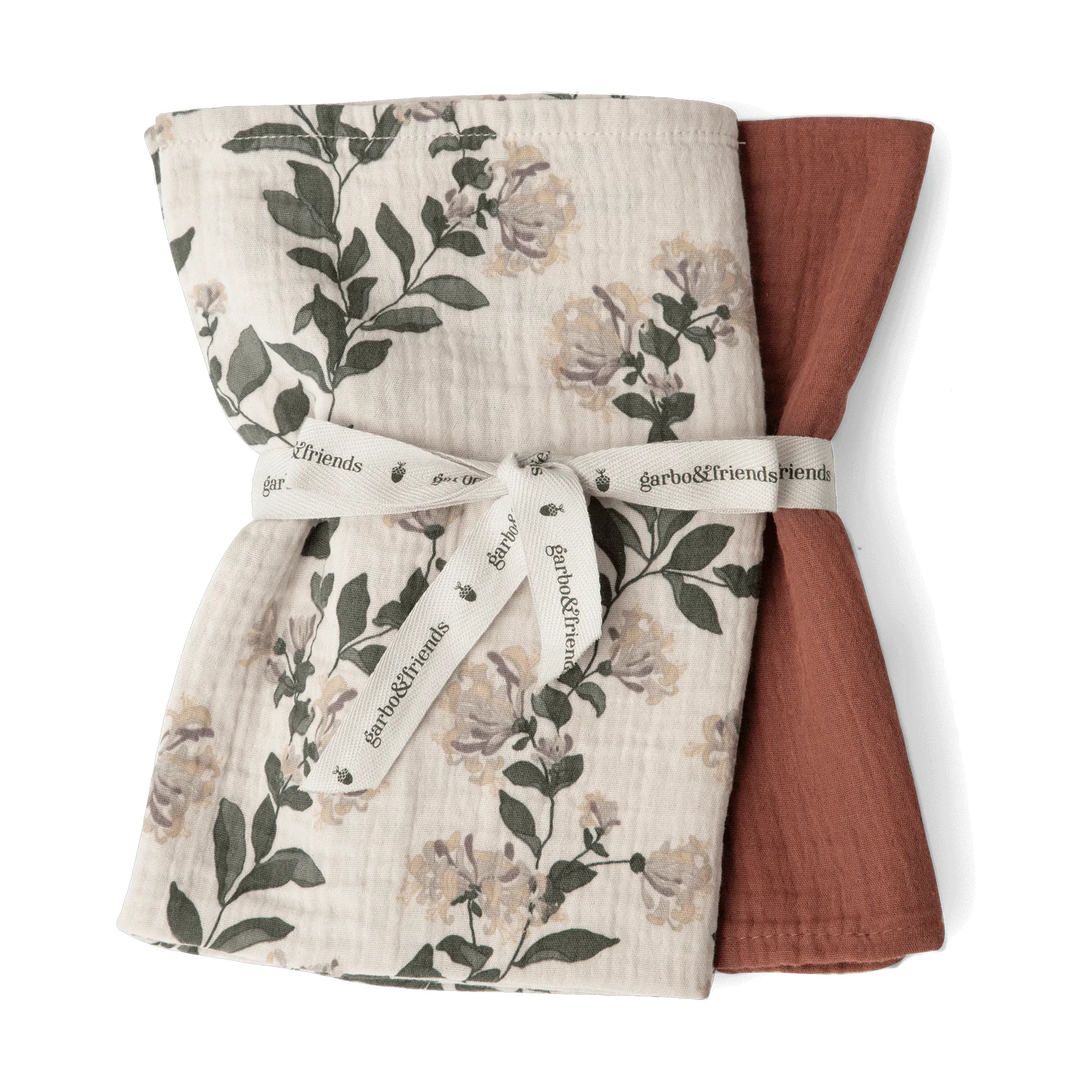 Honeysuckle Muslin スモールブランケット 2枚, 60x60 cm Garbo&Friends