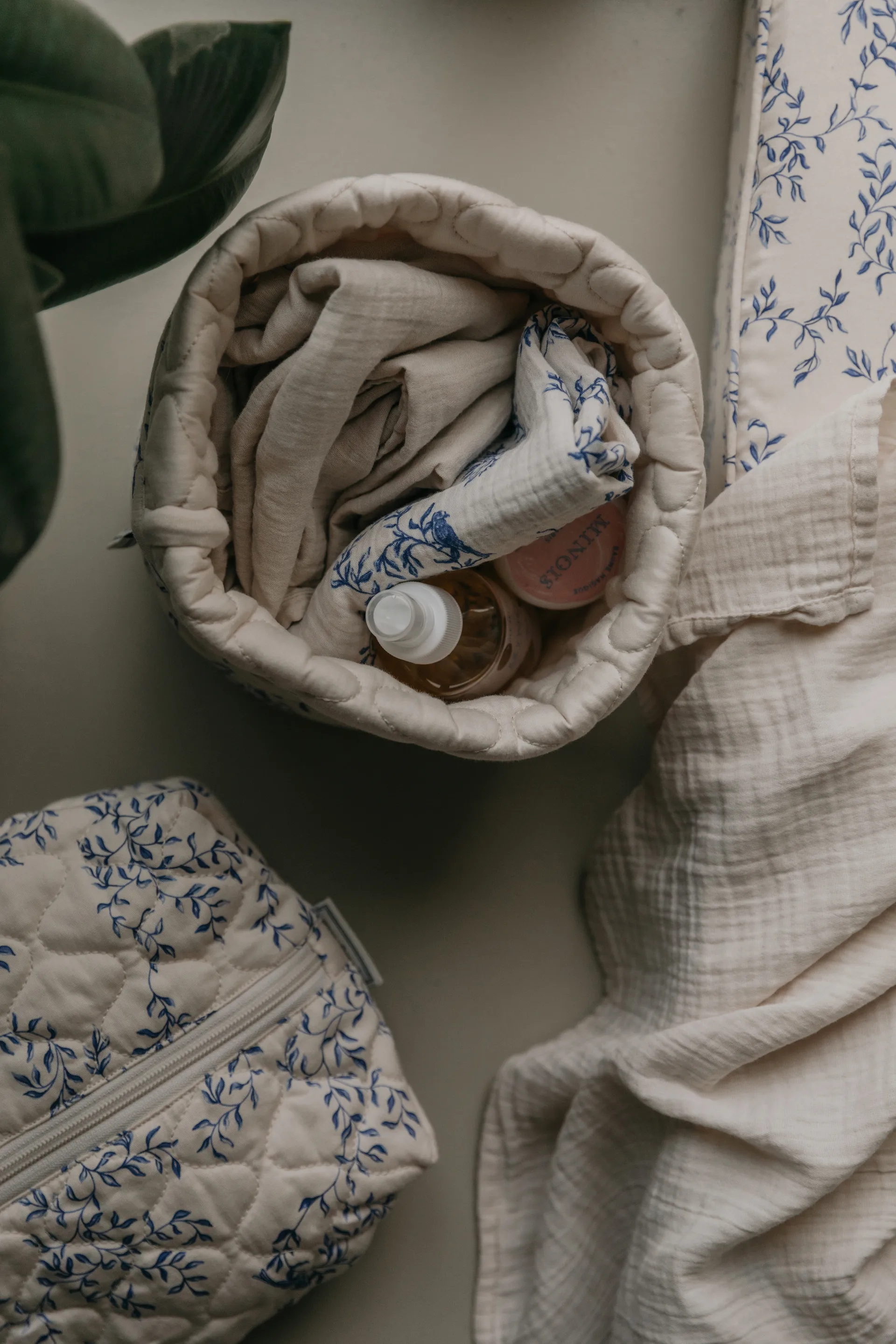 Jardim サテンキルト バスケット 2個セット, 20xØ20 cm + 30xØ30 cm Garbo&Friends