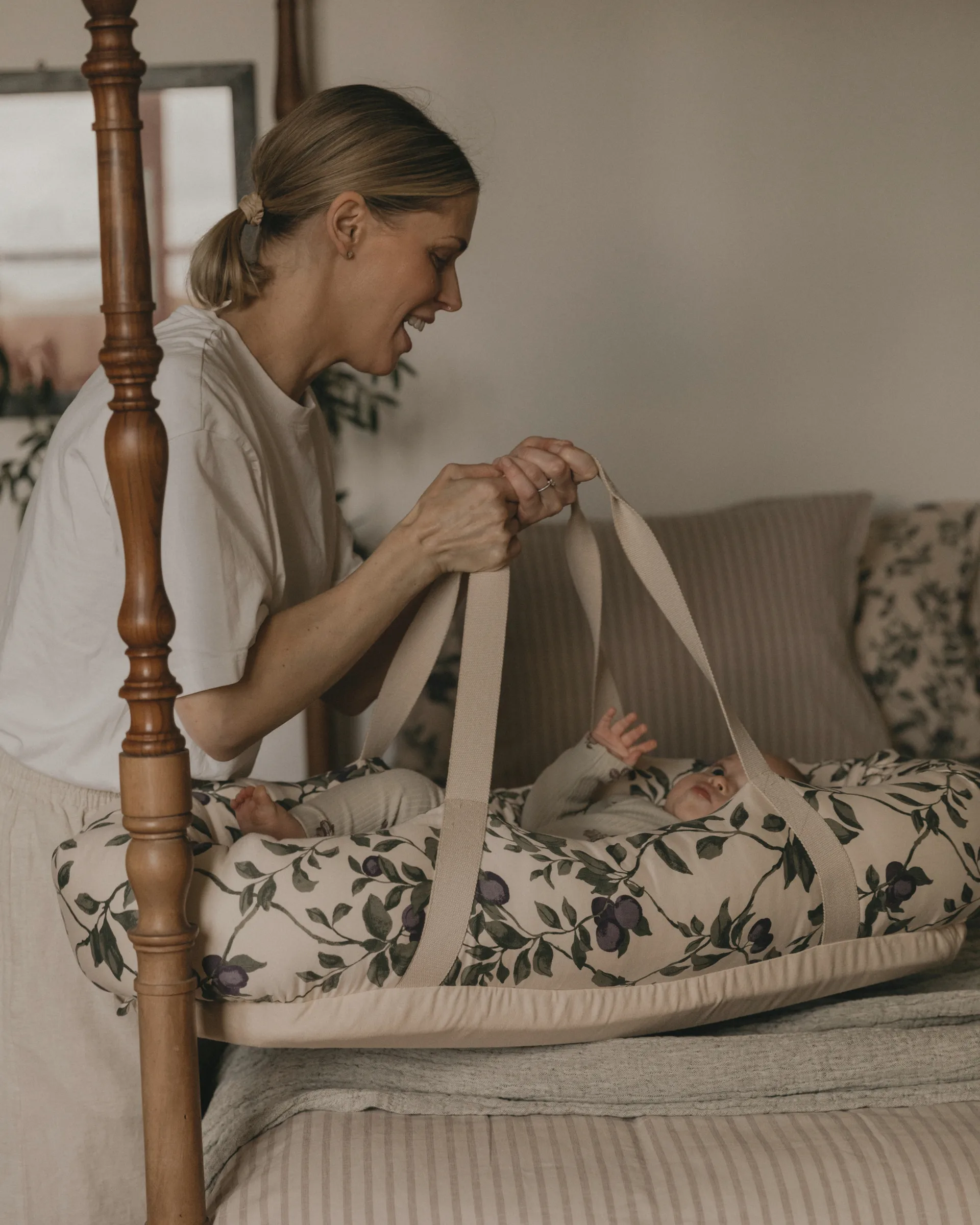 Plum サテン キルトベッドポケット, 43x18cm Garbo&Friends