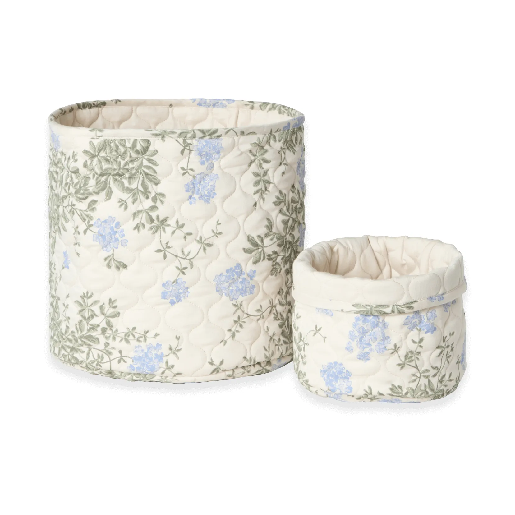 Plumbago サテンキルト バスケット 2個セット, 20xØ20 cm + 30xØ30 cm Garbo&Friends