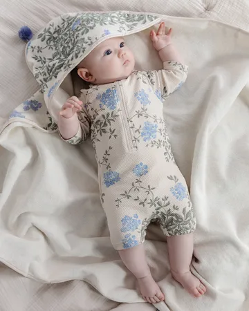 Plumbago Terry フード付きタオル - 80x80 cm - Garbo&Friends