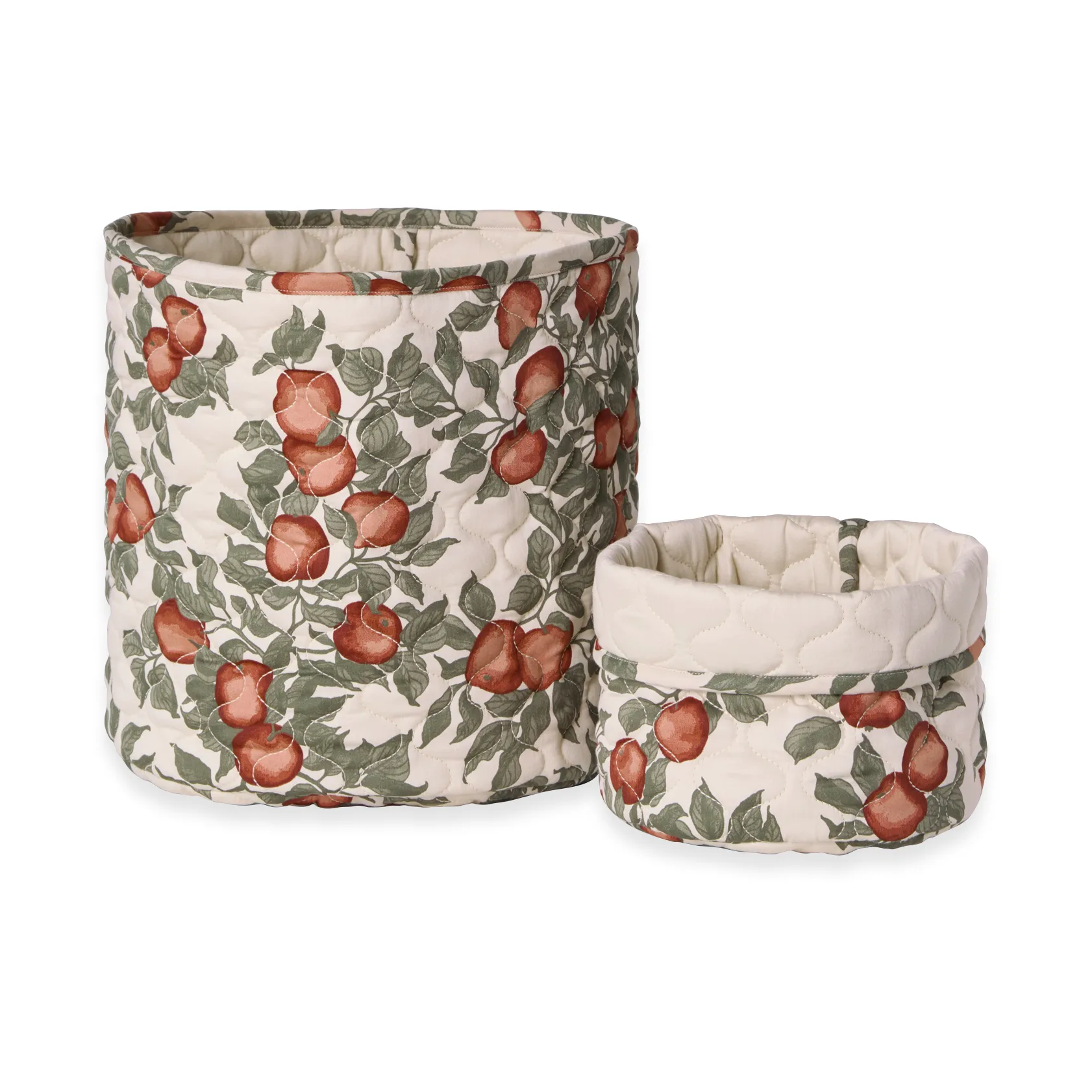 Pomme サテン キルトバスケット 2個, 20xØ20 cm + 30xØ30 cm Garbo&Friends