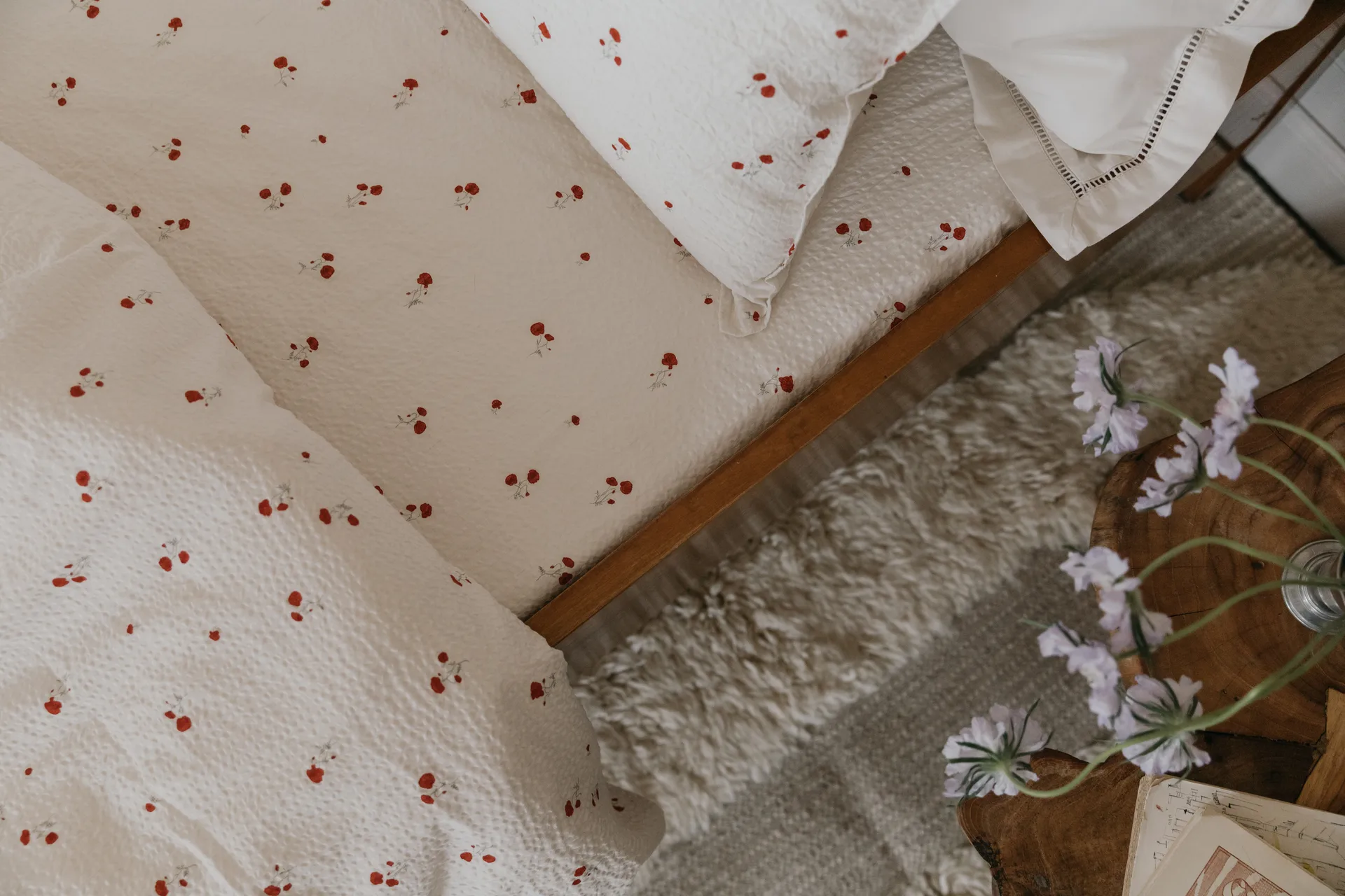 Poppy Seersucker フィットシート, 160x200x30 cm Garbo&Friends