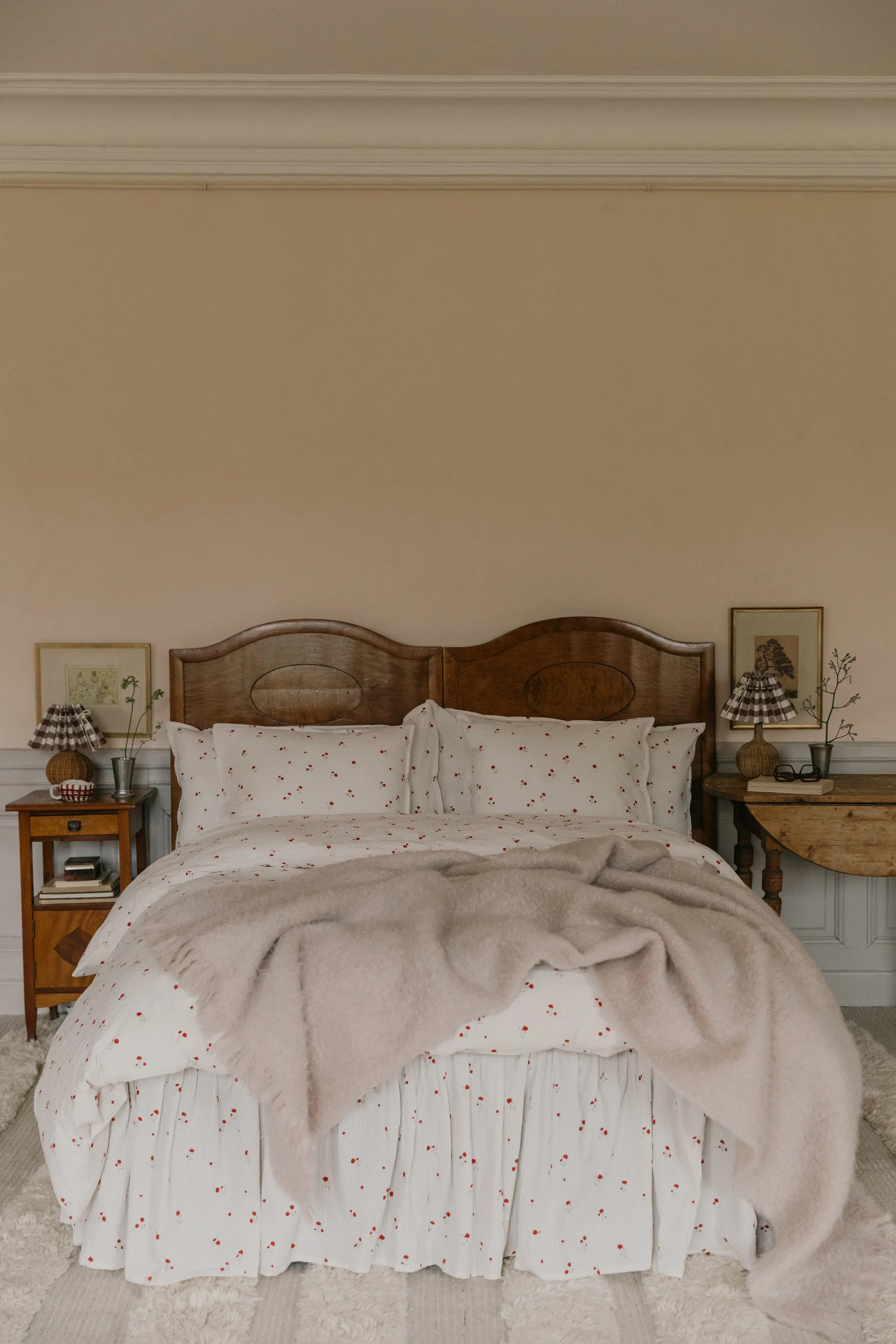 Poppy Seersucker ベッドスカート, 180x200x53 cm Garbo&Friends