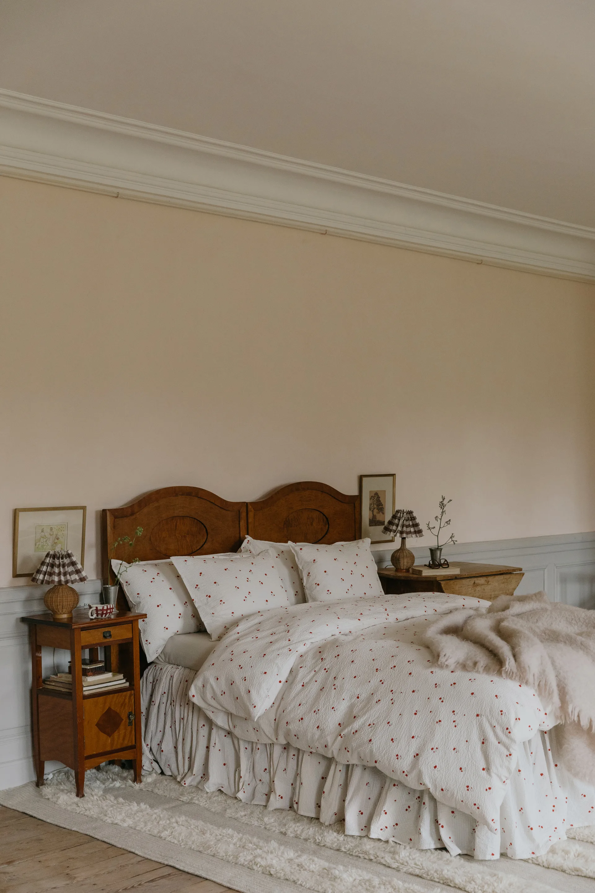 Poppy Seersucker ベッドスカート, 90x200x45 cm Garbo&Friends