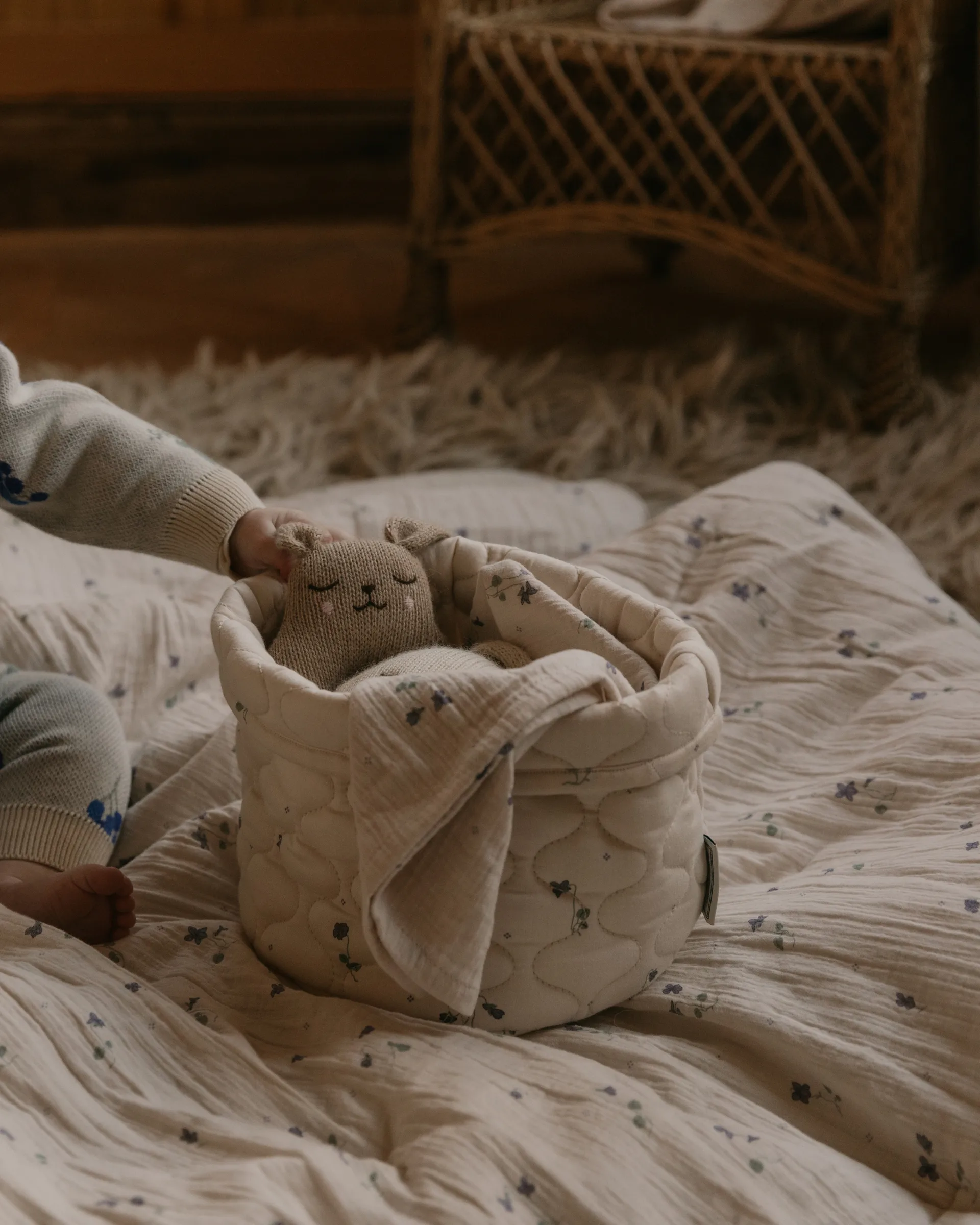 Viola サテンキルト バスケット 2個セット, 20xØ20 cm + 30xØ30 cm Garbo&Friends