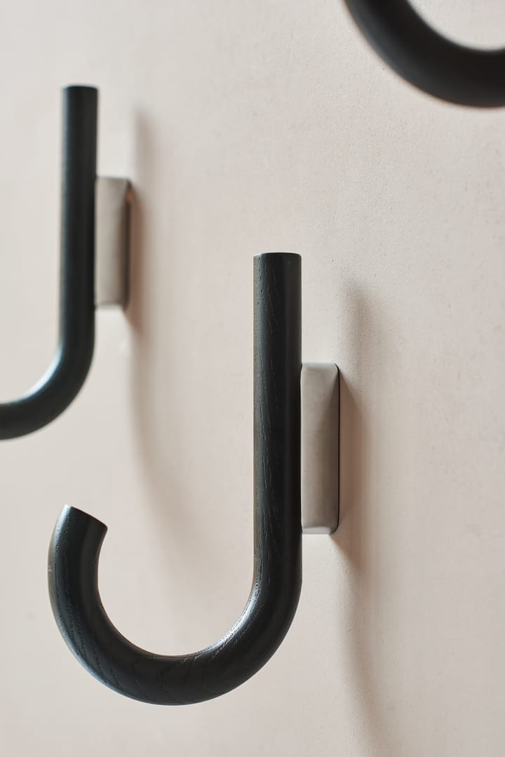フック フック 19 cm, Black stained oak-chrome Gejst | ガイスト