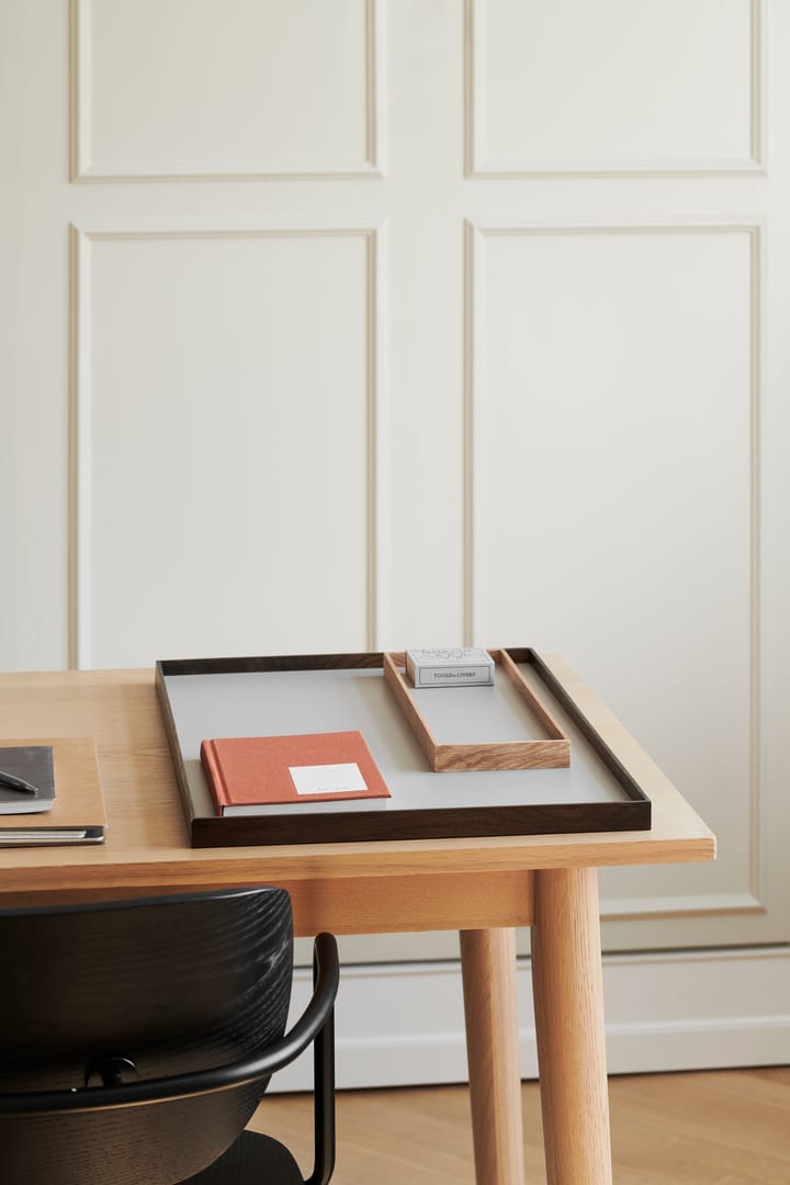 Frame トレイ L 35.5x50.6 cm, Smoked oak-Grey Gejst | ガイスト