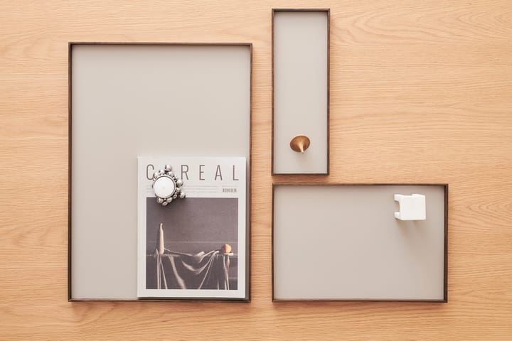 Frame トレイ L 35.5x50.6 cm, Smoked oak-Grey Gejst | ガイスト
