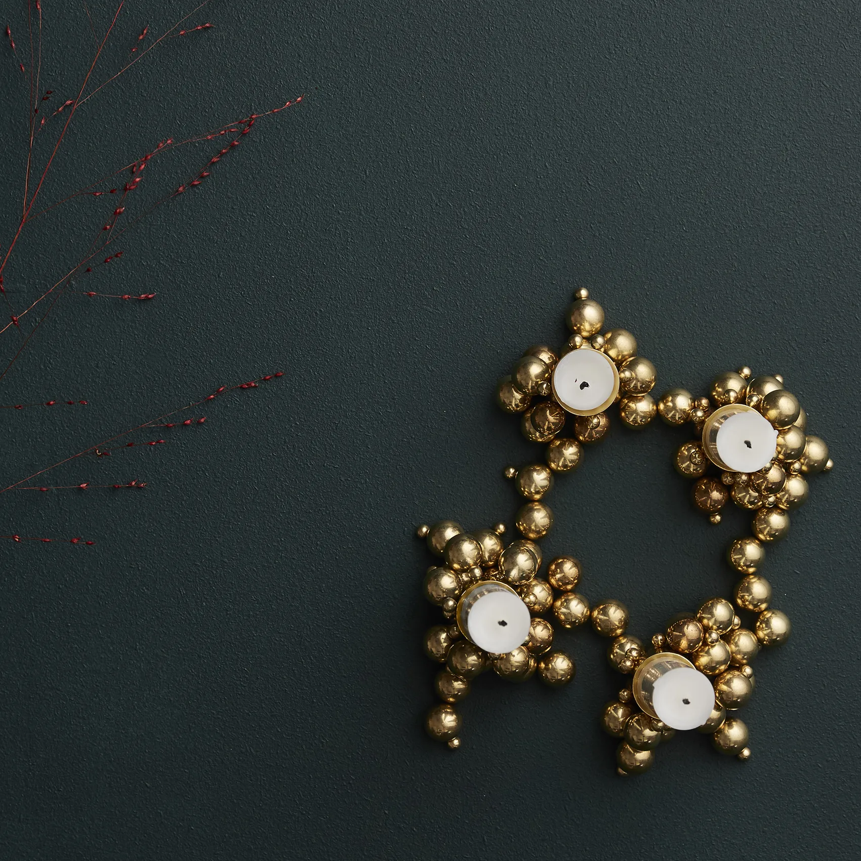 Molekyl キャンドルスティック 4, brass Gejst | ガイスト