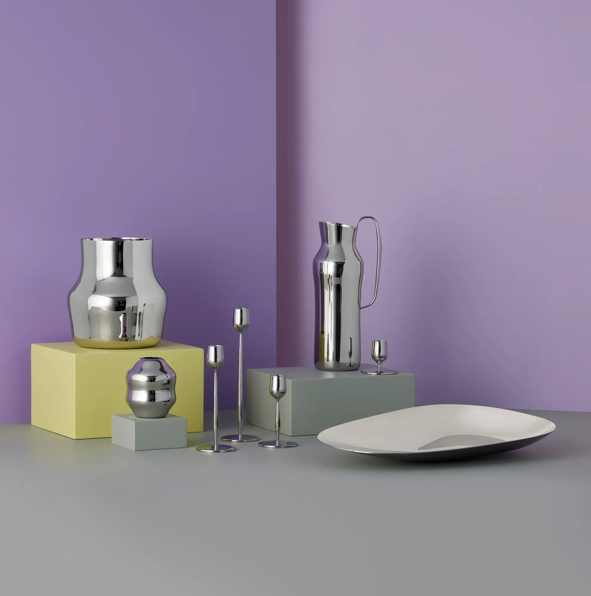 Dorotea キャンドルホルダー 12 cm, Polished steel Gense | ゲンセ