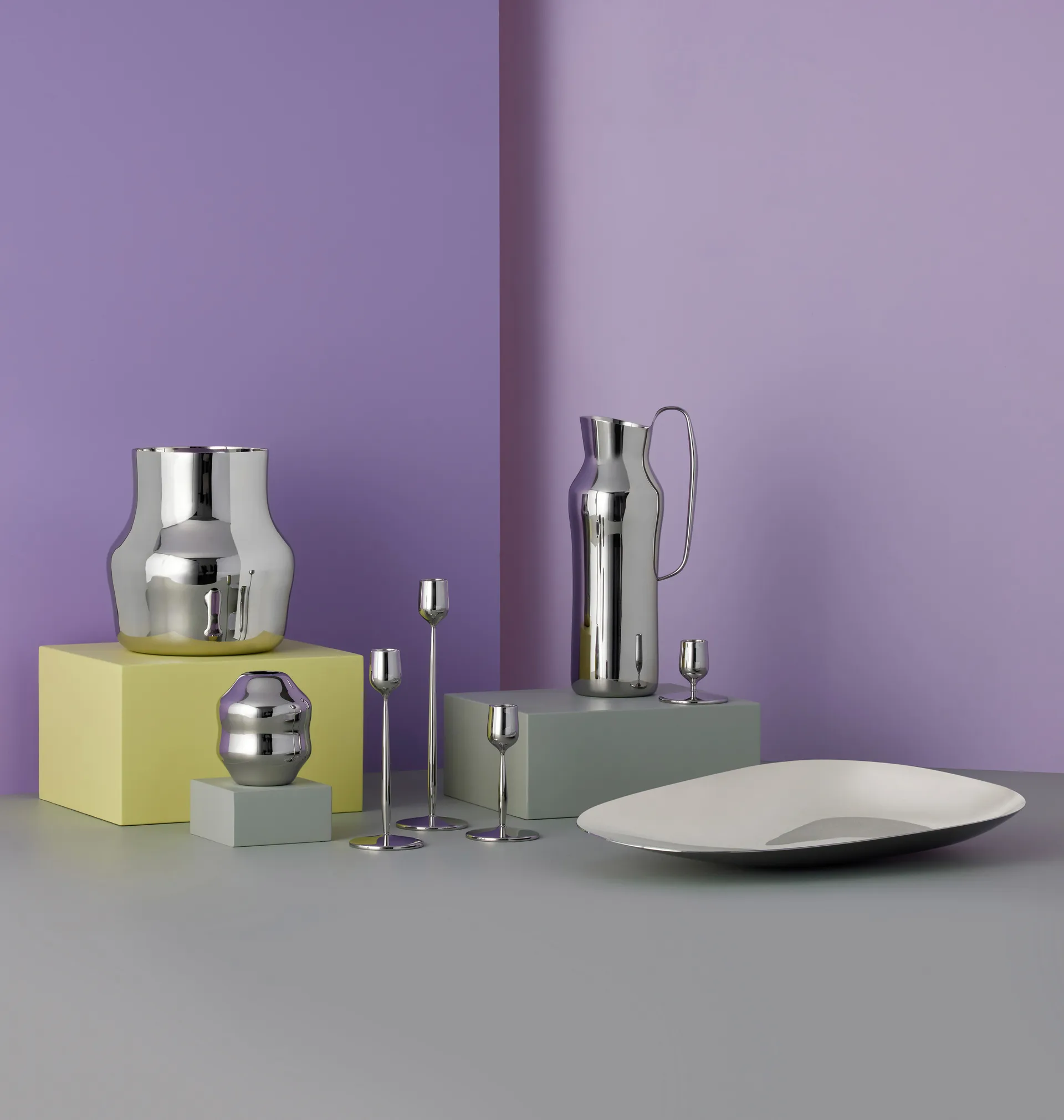 Dorotea キャンドルホルダー 23,5 cm, Polished steel Gense | ゲンセ