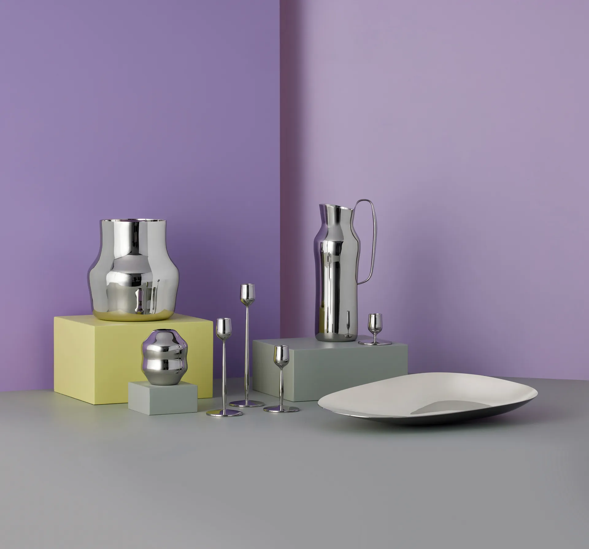 Dorotea キャンドルホルダー 5,5 cm, Polished steel Gense | ゲンセ