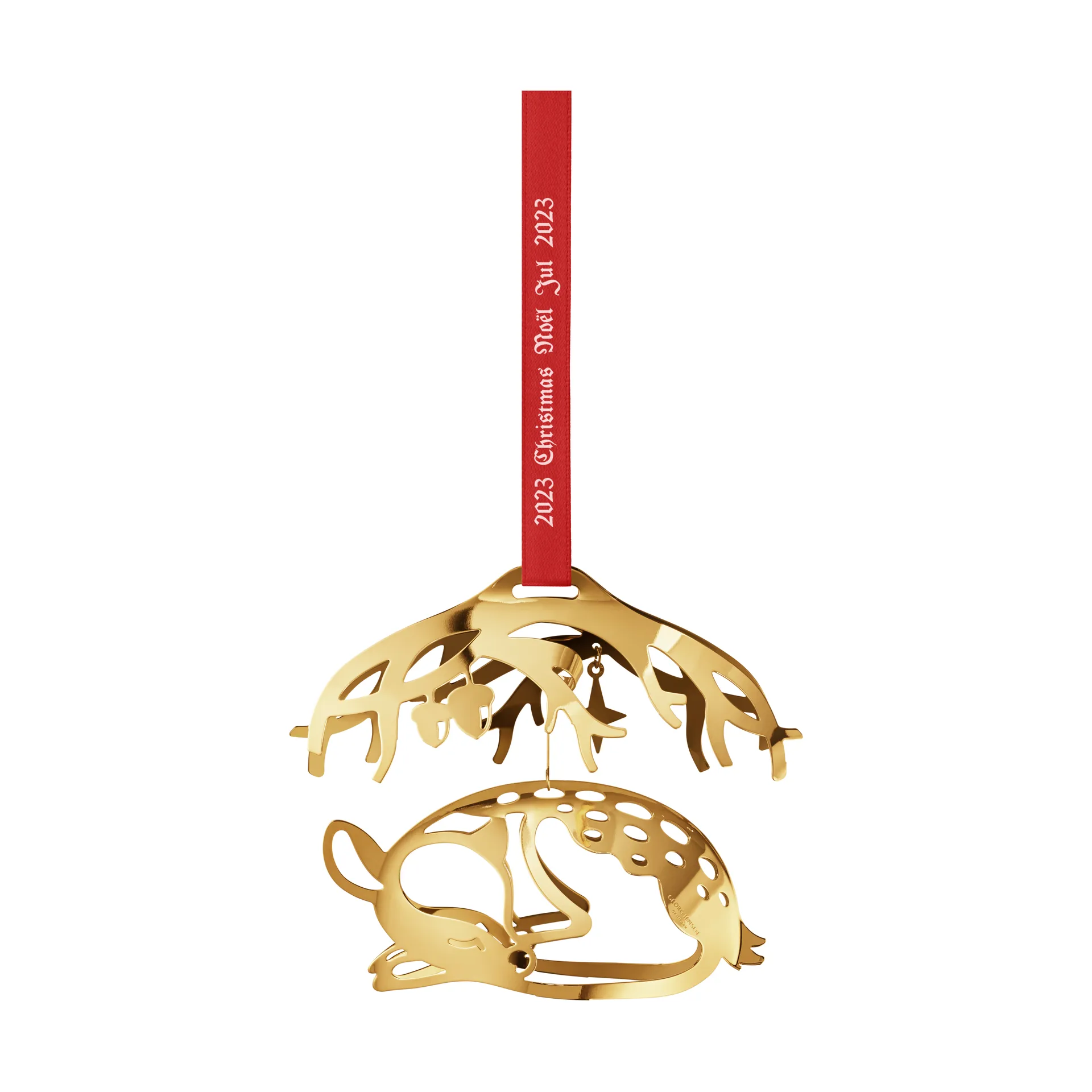 2023 クリスマスモビール fallow deer, Gold-plated Georg Jensen | ジョージ ジェンセン